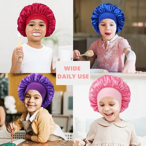 <span class=keywords><strong>Bonnet</strong></span> <span class=keywords><strong>de</strong></span> <span class=keywords><strong>nuit</strong></span> <span class=keywords><strong>en</strong></span> satin pour enfants avec large bande élastique, <span class=keywords><strong>bonnet</strong></span> doux <span class=keywords><strong>en</strong></span> <span class=keywords><strong>soie</strong></span> pour le soin des cheveux des tout-petits filles et garçons - Product Image 3