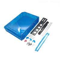 Pour WII, coque complète de remplacement pour console de jeu WII, avec petites pièces, transparente bleue