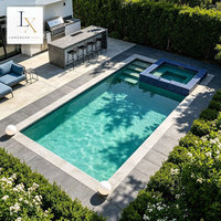 Maßgefertigter Infinity-Schwimmbecken aus Fiberglas, kompatibel mit Jamaica, für den persönlichen Gebrauch, Outdoor-FRP-Schwimmbecken für Dachterrassen