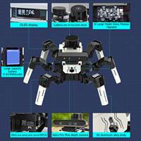 Robot Hexápodo Biónico de 18DOF Muto RS AI, Modelo Grande, 35KG, Servos de Bus Serie para Diseño ROS2, para Raspberry Pi 5