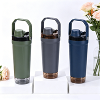 Gobelet en métal à double paroi de 20 oz avec logo personnalisé, gourde en acier inoxydable, shaker pour protéines, mélangeur de poudre pour la salle de sport et la remise en forme