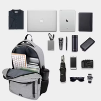 Sac à dos d'affaires personnalisé grande capacité pour ordinateur portable, sac à dos de voyage extérieur étanche avec port de chargement USB