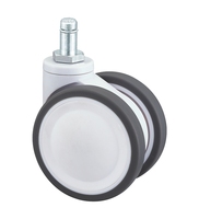 Roues pivotantes en polypropylène, PVC et acier pour chaises, chariots, équipements médicaux, petits équipements mécaniques, roues universelles silencieuses