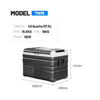 Mini-réfrigérateur Alpicool TW55 à compresseur 12V, refroidisseur solaire pour lait avec panier de rangement filaire OEM/ODM