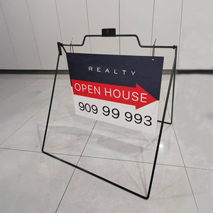 Metal Estate Sign a Frame Real <strong>Post</strong> Stand Framed Advertising Board <strong>Holder</strong> a Sign Rack - Product Image 2