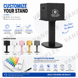 Support de photomaton <span class=keywords><strong>en</strong></span> métal pour <span class=keywords><strong>iPad</strong></span> avec anneau lumineux et imprimante photo pour <span class=keywords><strong>iPad</strong></span> de 10,2 à 13 pouces – Machine de photomaton pour selfies <span class=keywords><strong>en</strong></span> gros - Product Image 4