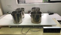 Table de cuisson à induction électrique encastrable en acier inoxydable, plaque vitrocéramique magnétique dissimulée en granit pour usage domestique