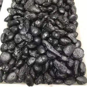 Настоящий натуральный черный камень, черный Аэролит, грубый метеоритный камень