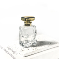 Flacon en verre unique de 30 ml, conteneur cosmétique miniature, flacons vaporisateurs de parfum, flacons de parfum vides transparents et plats, rechargeables