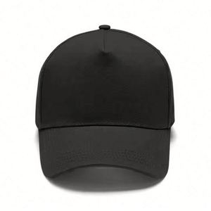 Customized Oxford 5 Panel 3D Embroidery Dot Pattern Plain Black Baseball Hats Men Women Blank High Crown Snap Back Curved Brim - Product Image 3