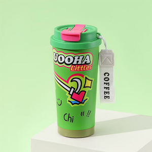 Thermos Cartoon Lily of the Valley in Acciaio Inox 316, Tazza da Caffè a Doppio Uso per Ragazze, Borraccia Portatile di Alta Qualità - Product Image 2
