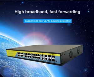Conmutador POE de 24 canales, conmutador IP inteligente Wifi de 48V, 24 puertos, estándar, RJ45, 1000Mbps, conmutador de red Gigabit POE para cámara IP CCTV - Product Image 5