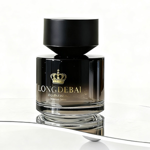 Luxury Round Perfume Bottle Empty Pump Sprayer Crimp Clear Glass <b>Black</b> 30ml 50ml 100ml Perfume Bottle with Tube <b>Box</b> - Product Image 6