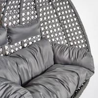 Vente chaude De Luxe Chaises Suspendues En Osier Surdimensionné Double Siège Oeuf Balançoire Chaise Canapé Moderne Jardin Patio Sièges En Plein Air
