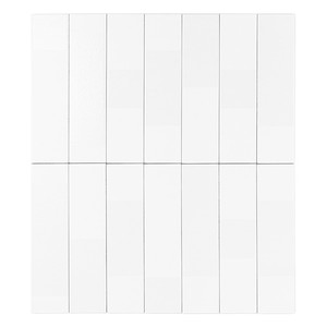 Piastrella Bianca Rivoli 7,5 X 30 Cm Opaca con Dettagli Lucidi Bordi Irregolari Spessore 10 Mm - Product Image 1