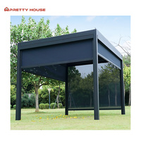 Auvent électrique personnalisé auvent automatique Biolimatic piscine jardin grande taille pergola motorisée en aluminium avec rideau roulant