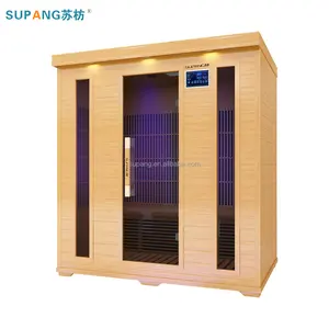 1 Or 4 Person Hot Solid Wooden Steam Sauna Room Infrared Steam Shower Sauna Canadian indoor Sauna And Steam Room