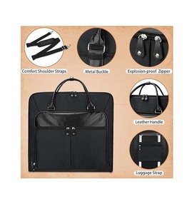 Borsa <span class=keywords><strong>Porta</strong></span> <span class=keywords><strong>Abiti</strong></span> da Viaggio Grande in Pelle <span class=keywords><strong>con</strong></span> Tracolla per Valigia da Viaggio, Borsa <span class=keywords><strong>Porta</strong></span> <span class=keywords><strong>Abiti</strong></span> da Appendere per Uomo e Donna - Product Image 6