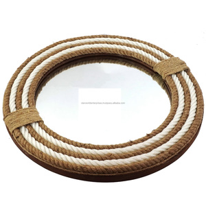 Espejo de hierro de forma redonda hecho a mano espejo de pared de diseño moderno para decoración de hotel y restaurante en casa disponible a precio - Product Image 5