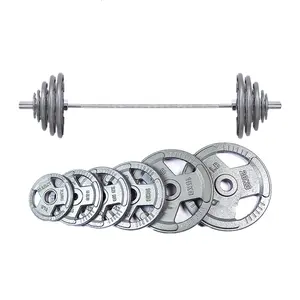 OBL 5kg 10kg 15kg 25kg Lifting Wholesale Custom Gym Cast Iron Bumper Standard Barbell Weight Plates Sets For Home or Gym Fitness
