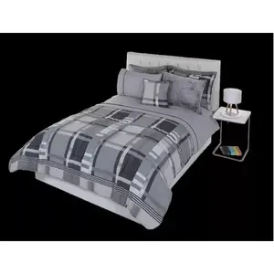 Ensemble de couette matelassée de compétition 190x220 cm, motif à carreaux, pour toute la saison, usage domestique - Product Image 3