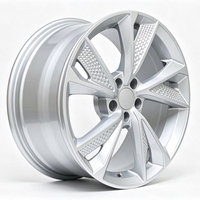 Jantes de voiture en alliage d'aluminium forgé de haute qualité de 19, 20 et 21 pouces, couleur argent, avec couvercles noirs, adaptées aux berlines Audi