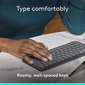 Logitech Keys-to-GO 2 Portable Wireless <b>Keyboard</b> Built-in Protective Cover Slim Compact Travel <b>Keyboard</b> For Tablet - Product Image 2