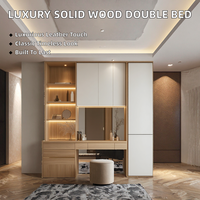 Coiffeuse de style américain et européen, en bois massif de luxe, design traditionnel et épuré, pour chambre à coucher