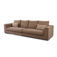 Ensemble de canapés Chesterfield en tissu au design moderne et élégant, 4 places, rembourré carré, pour appartement, hôtel, maison, salon