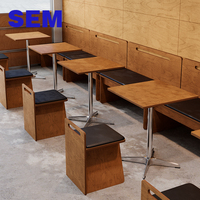 Fabrication sur mesure SEM de tables et chaises en contreplaqué de bouleau de haute qualité pour restaurants, cafés, tables à manger en bois