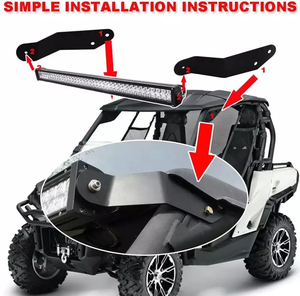 Support de montage de toit UTV de haute qualité 4 pouces support de montage de barre lumineuse LED pour UTV <span class=keywords><strong>Can</strong></span> <span class=keywords><strong>Am</strong></span> <span class=keywords><strong>Maverick</strong></span> XRS Commander 800 1000 - Product Image 6
