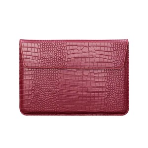 <span class=keywords><strong>Housse</strong></span> pour ordinateur <span class=keywords><strong>portable</strong></span> en <span class=keywords><strong>cuir</strong></span> PU à grain crocodile universelle avec support pour MacBook Air Pro 13 14 15 16 pouces, logo personnalisé - Product Image 2