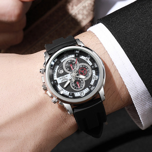Mens Sport <strong>Watches</strong> Luxury Wrist <strong>Watch</strong> Quartz Clock <strong>Watch</strong> Hot Fashion Men Silicone Chronograph Relogio Masculino - Product Image 3