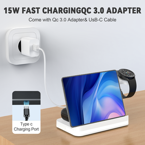 Nuevas llegadas plegable Usb C 3 en 1 <span class=keywords><strong>cargador</strong></span> inalámbrico de carga rápida 3 en 1 para iphone samsung <span class=keywords><strong>Huawei</strong></span> Mi - Product Image 4
