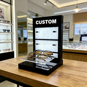 Expositor de Gafas de Sol y Lentes de Acrílico con LED, Negro Transparente, de Media Montura, para Mostrador o Mesa, para Venta en Tiendas - Product Image 2