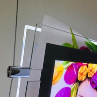 Panneau lumineux rectangulaire suspendu personnalisable en acrylique pour intérieur, format A4, LED haute luminosité, durable, écologique, pour l'immobilier