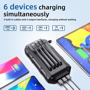 Banco de Energía Solar Impermeable de 20000mAh con Doble USB, Soporte para Teléfono Móvil, Entrada de CC Tipo-C, Batería de Litio Polímero con Protección Contra Sobrecarga - Product Image 5