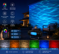 Lampu Dinding LED Dinamis Aurora Atmosfer Elektrik, Lampu Proyeksi Riak Air Multiwarna untuk Taman, Bar, Klub - Promo HOT Sale