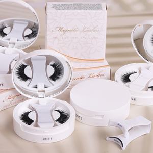 Kit de <span class=keywords><strong>faux</strong></span> <span class=keywords><strong>cils</strong></span> magnétiques vert menthe, semi-artisanaux, tige rigide naturelle, bande complète, sans colle, application rapide, légers, pour le voyage - Product Image 2