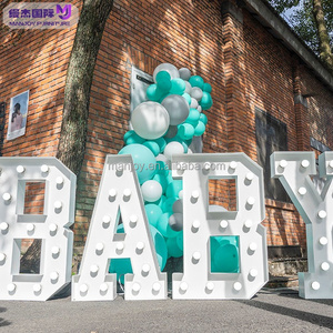 定制发光二极管3D巨型灯泡字母灯架2英尺4英尺5英尺尺寸，用于生日婚礼派对和公司/医院选框字母 - Product Image 5