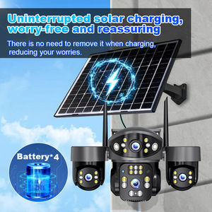 Cámara de Vigilancia Exterior con Energía Solar, Panorámica de 360 Grados, 4G, Impermeable, con Triple Vista, Resolución de 6MP, Almacenamiento en la Nube - Product Image 4