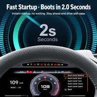 Panel Instrumen Digital LCD Linux Upgrade Baru untuk Dashboard Mobil, Speedometer untuk Audi A6/A7 2013-2018, Plug and Play CarPlay