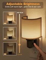 Veilleuse moderne ZHILAI avec capteur crépusculaire, luminosité réglable, à brancher, veilleuse LED pour chambre à coucher et escaliers