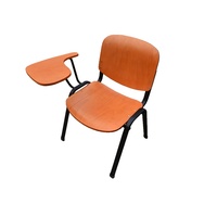 Chaise d'écolier empilable en bois avec tablette pour la lecture et l'écriture