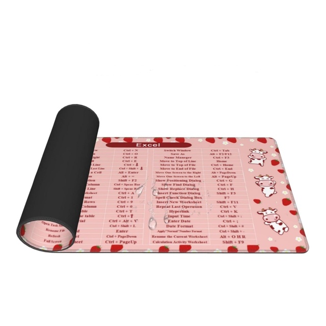 Factory Price Large Shortcuts Mousepad Natural Non slip Rubber Smooth Waterproof Surface Computer Desk Mat