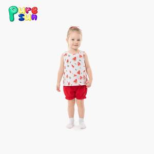 Puresun Boutique Cotton Children <strong>Kids</strong> <strong>Clothes</strong> Outfits Wholesale Custom Toddler Girls <strong>Clothes</strong> Sets - Product Image 1