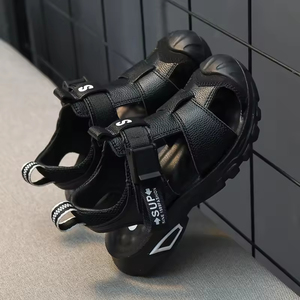 Sandalias Casuales de Moda para Niños, Zapatos de Cuero con Suela Suave y Diseño Calado, Zapatos de Verano para Niños - Product Image 4