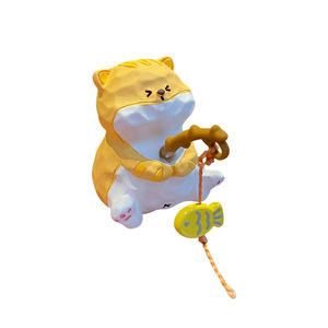Figura Decorativa de Gato Pescador en Resina, Adorno Artístico para el Hogar, Regalo Original - Product Image 4