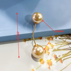 Bán Buôn Số Lượng Lớn Giá Rẻ Ngọc Trai Pin Khóa Khăn Clasp Cổ Áo Cardigan Nút Vòng Ngọc Trai U Hình Dạng Ve Áo Pin Trâm - Product Image 6