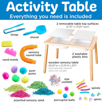 Ensemble de table d'activités Montessori, bacs sensoriels, eau et sable, chambre moderne, chaises de salle de jeux en bois, cadeau pour enfants et tout-petits